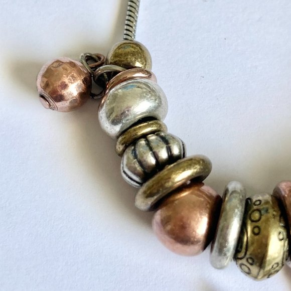 Gold Silver Copper Starfish Sea Life Charm Bracelet 7-8.5" Plus Size Plated - Picture 6 of 10